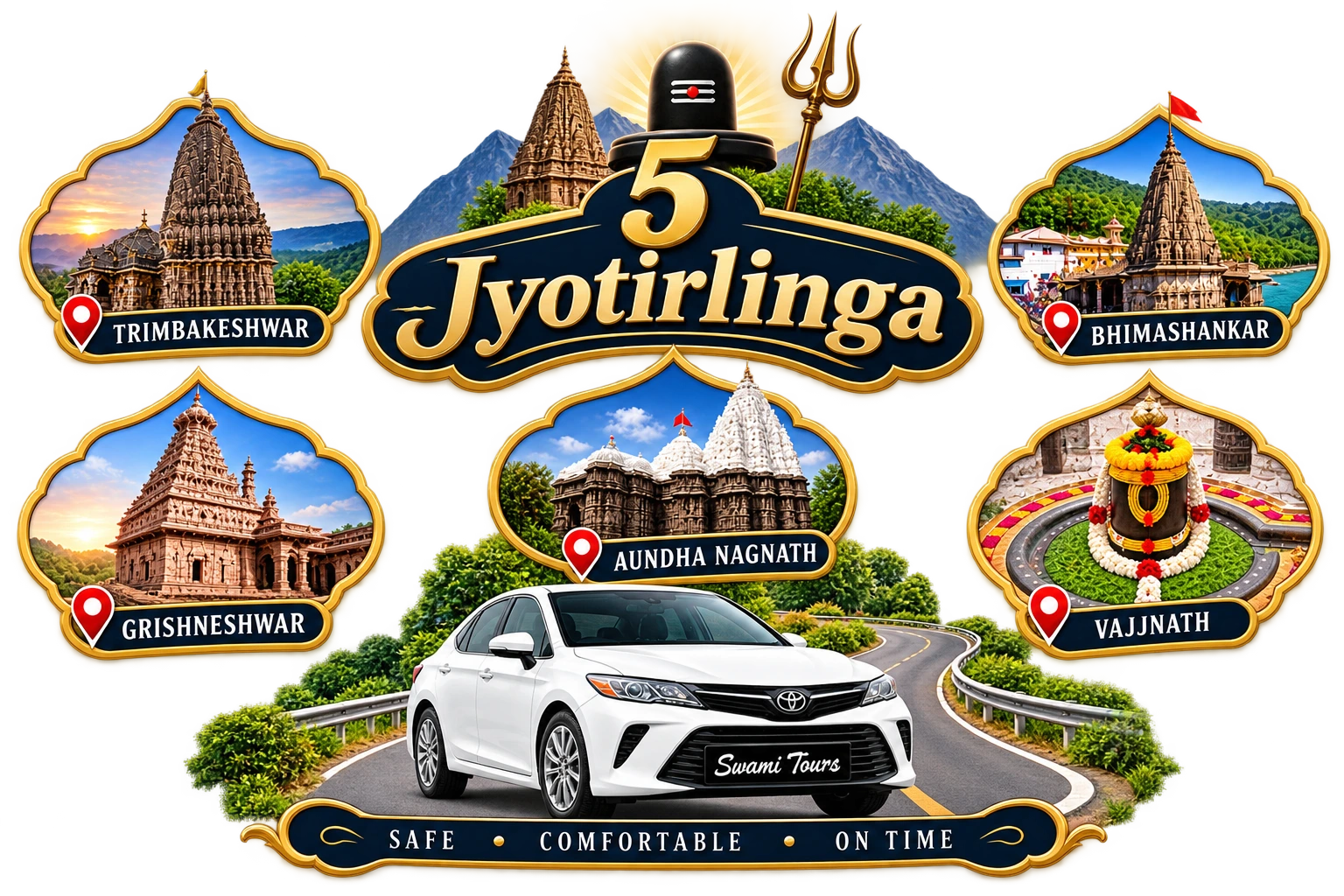 3 & 5 Jyotirlinga Darshan